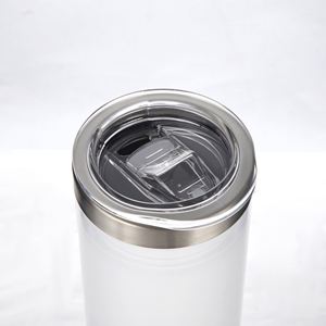 Vaso de 20oz para sublimación, de acero inoxidable y plástico, con diseño de globo de nieve y purpurina, recto, para refrescos, cerveza y café, sin aislamiento térmico - Product Image 4