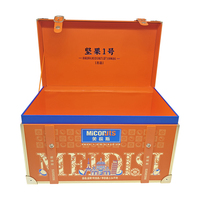 Boîtes cadeaux rigides de luxe personnalisées, grandes, portables, écologiques, avec couvercle et base, style poignée en cuir, ensemble d'emballage cadeau