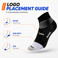 Chaussettes de sport athlétiques personnalisables avec votre logo, respirantes, anti-humidité, chaussettes courtes en coton tricoté pour la gym, la course et le fitness