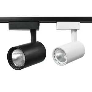 Aluminium Verstelbare Spot Licht Oppervlak Gemonteerde Magnetische Rail Verlichting Cob Focus Led Track Licht