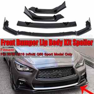 3PCS Carbon Fiber Look Detachable <b>Car</b> Front Bumper Lip Spoiler Splitter <b>Diffuser</b> Body Kit <b>for</b> Infiniti Q50 2018 2019 Sport Model - Product Image 1