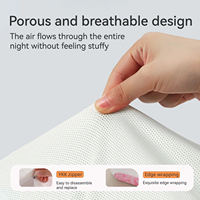 Oreiller de sommeil intelligent Soft Touch pour le cou avec mousse viscoélastique haute densité et suivi des données intelligentes pour un confort premium à domicile
