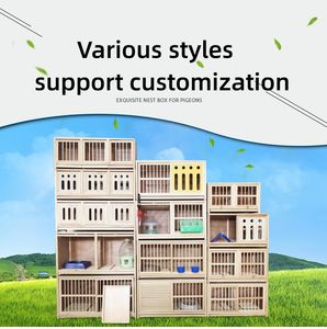 กรงเลี้ยงนกพิราบไม้คุณภาพสูง พร้อมตะกร้า บ้านสัตว์เลี้ยง เฟอร์นิเจอร์สำหรับเจ้าของนกพิราบ - Product Image 3