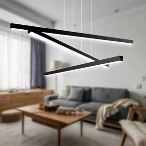 Lámpara Colgante LED <span class=keywords><strong>de</strong></span> Diseño Moderno, Tubo <span class=keywords><strong>de</strong></span> Iluminación Lineal Suspendido, Perfil LED Enlazable para Escuelas <span class=keywords><strong>y</strong></span> Oficinas, Iluminación Superior e Inferior - Product Image 6