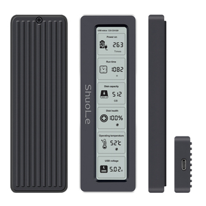 Carcasa SHUOLE <span class=keywords><strong>de</strong></span> Aluminio para SSD M.2 NVMe PCIe, <span class=keywords><strong>Adaptador</strong></span> <span class=keywords><strong>de</strong></span> <span class=keywords><strong>Disco</strong></span> <span class=keywords><strong>Duro</strong></span> Tipo C <span class=keywords><strong>a</strong></span> USB3.2 <span class=keywords><strong>de</strong></span> 10 Gbps con Pantalla LCD Grande - Product Image 5