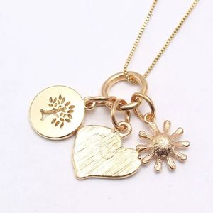 2025 nuevos collares de esmalte chapados en oro para niños, collares con colgante de corazón de girasol arcoíris con llave dulce para niños - Product Image 1