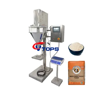 2020 Vtops Semi Automatic Sachet Flour Filling Packing / Small Coffee Powder Doser Machine with Auger Filler