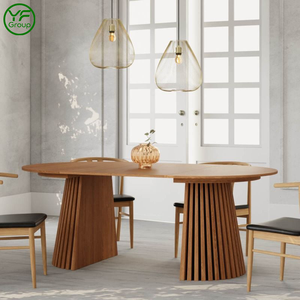 Muebles de Madera Multifuncionales Modernos, Mesa Redonda Plegable y Extensible para 4, 6 u <span class=keywords><strong>8</strong></span> Personas, Mesa de Comedor para el Comedor - Product Image 4