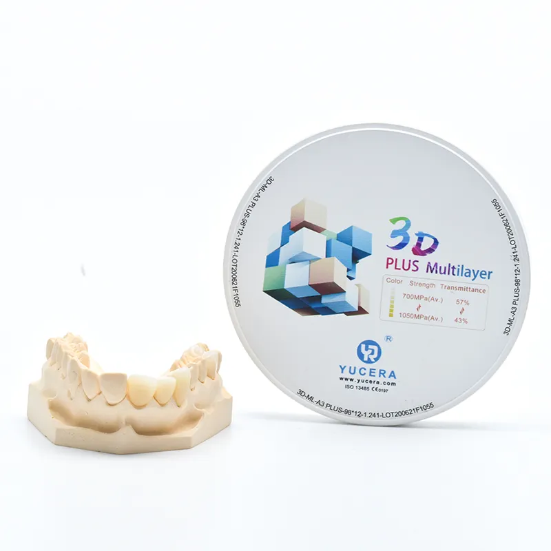 치과 실험실 크라운 및 다리 용 유세라 지르코니아 치과 3D 지르코니아 블록 디스크