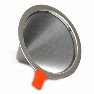 Muestra Gratuita en Stock: Soporte Moderno de Acero Inoxidable para Filtro de Café de 115mm de Diámetro, Ecológico, con Cono para 3 Tazas - Product Image 1