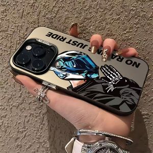 <span class=keywords><strong>Coque</strong></span> de téléphone portable pour homme, style <span class=keywords><strong>moto</strong></span>, argentée, pour <span class=keywords><strong>iPhone</strong></span> 16 Plus 15 Pro Max 14 13 <span class=keywords><strong>12</strong></span> 11, IMD transparente, antichoc, protection arrière - Product Image 3