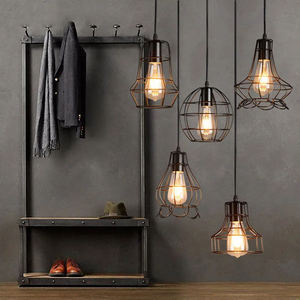 Lampe <span class=keywords><strong>suspendue</strong></span> en fer de style industriel américain, design artistique, LED, suspension à tête unique pour <span class=keywords><strong>restaurant</strong></span>, bar - Product Image 6