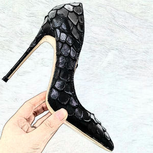Venta al por Mayor, Nuevo Diseño, Tacones Altos de Mujer con Diseño 3D de Escamas de Serpiente, 12cm, 10cm, 8cm, Lujosos, Sexys, a la Moda, Ligeros, para Verano - Product Image 5