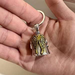 ベルキーチェーンカトリック保護オートバイライドキーチェーン幸運ベルチャームバイカーギフト宗教キーリングガーディアンキーチェーン - Product Image 2
