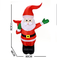 Dwi Dowellin Jouets de Père Noël gonflables télécommandés pour enfants, Père Noël géant RC avec musique réaliste, grands jouets de Père Noël