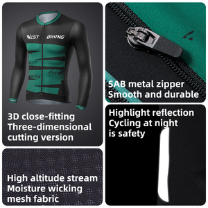 WEST BIKING personalizado <span class=keywords><strong>de</strong></span> secado rápido al por mayor hombres que montan manga larga cómoda bicicleta <span class=keywords><strong>de</strong></span> <span class=keywords><strong>montaña</strong></span> ciclismo <span class=keywords><strong>ropa</strong></span> deportiva - Product Image 3