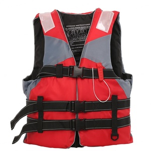 Chaleco Salvavidas Reflectante Rojo para Adultos, 150N de Flotabilidad, Certificado CE, Chaqueta Flotante de Seguridad de Tela Oxford - Product Image 1