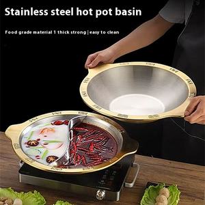 Ensemble de marmites à flamme nue pour cuisinière électrique commerciale en acier inoxydable épaissie - Product Image 2