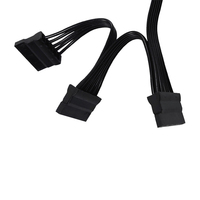 Kabel Splitter Daya SATA 15Pin 1 Male ke 3 Female 35cm 18AWG Tembaga Berlapis Timah Kabel Ekstensi Daya SATA untuk Hard Drive/SSD PC