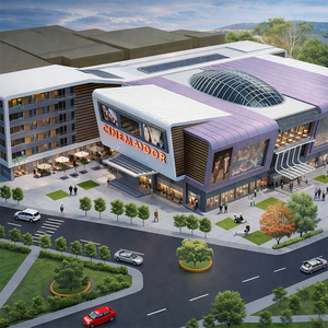 Modern Tasarım Prefabrik Çelik Çerçeveli Çok Katlı Bina, Alışveriş Merkezi, Apartman veya Çok Amaçlı Kullanım için Depo - Product Image 3