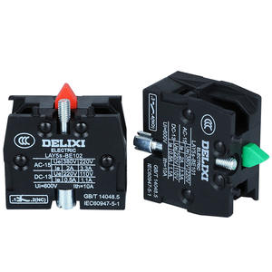 Accesorio Delixi BE102 - Interruptor de Botón Pulsador, Contacto Auxiliar, Un Contacto Normalmente Abierto, Un Contacto Normalmente Cerrado, Módulo de Contacto BE101, Relés - Product Image 1