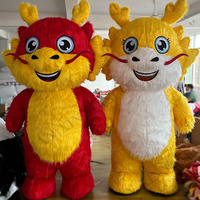 Mascotte du Nouvel An chinois à succès, animal en peluche, costume de mascotte de dragon chinois, mascotte gonflable du Nouvel An