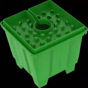 6 Inch Grow Plant Growth Planting Square Cover Indoor Hydroponics Grow Drip Nursery Plastic Cover With 2 Clips