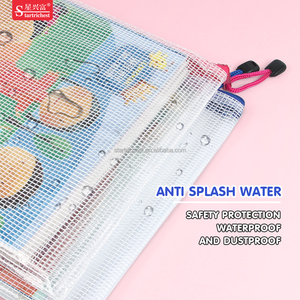 Tùy chỉnh in PVC văn phòng thư mục Dây kéo tập tin túi lưới với nhiều màu A4 mẫu túi cho các trường học sử dụng nhiều màu tùy chọn - Product Image 6