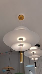 Nhà Hàng Ý Thiết Kế Có Thể Điều Chỉnh Chiều Cao LED Nhôm Màu Đen Hiện Đại Tối Giản Bắc Âu Sang Trọng Đèn Chùm Ánh Sáng Mặt Dây Chuyền Trung - Product Image 6