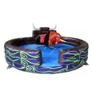 Máquina taurina inflable de toro mecánico de Rodeo comercial con colchón de arena - Product Image 1