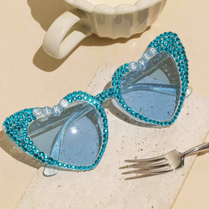 Lunettes de Soleil Personnalisées avec Cristaux, Accessoires Photo pour Femme, <span class=keywords><strong>Anniversaire</strong></span>, Célébrité, Concert, Tenue de Soleil - Product Image 5