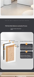 Panel de Pared Decorativo de Madera Contrachapada de Grado E0 <span class=keywords><strong>para</strong></span> Protección Ambiental, Panel de Pared de Fibra de Madera sin Costuras con Cristal de Carbono - Product Image 6