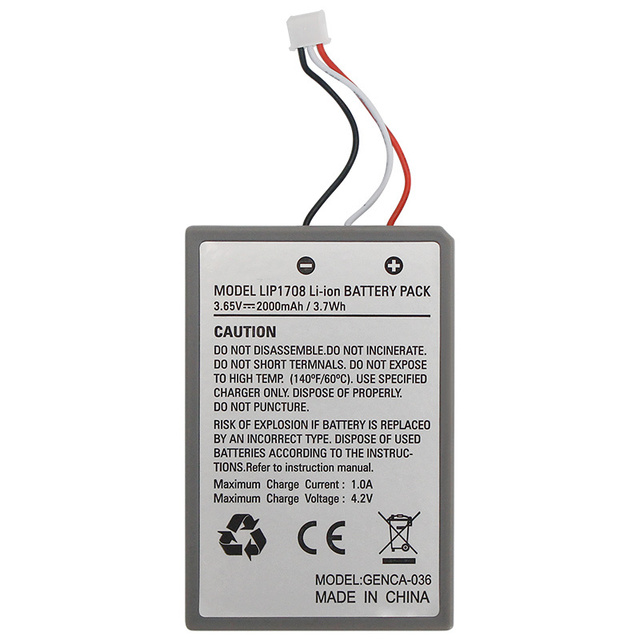 LIP1708 2000mAh 3.65V Rechargeable Lithium Ion Battery Pack for PS5 Controller Game Accessories Replacement Battery