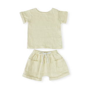 Set <span class=keywords><strong>Pigiama</strong></span> Estivo a Due Pezzi per Bambine, Maniche Corte, 100% Cotone, Personalizzabile, Vendita all'Ingrosso - Product Image 4