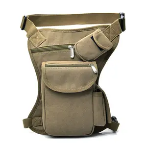 Lona cintura Casual paquete cinturón cadera Bum viaje multiusos mensajero bolsos de hombro ciclismo táctico pierna bolsa para hombre