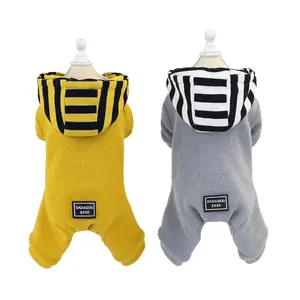 Pet Clothes Autumn and Winter Dog Teddy Bichon Poodle Thickened Cotton Coat Dog Wool Four-legged Clothes