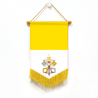 Vente directe usine : Fanions et pompons décoratifs muraux personnalisés en satin, 20x30cm, pour accessoires de présentation bureau et école