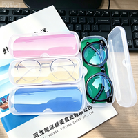 Étui de protection personnalisé en PVC pour lunettes avec fonction de verrouillage, boîte de rangement transparente de couleur unie pour lunettes avec impression de logo