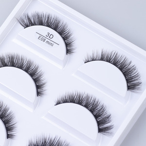 Vendeur de Cils en Gros E08 Mini H13 Chat H13 Mini 5 <span class=keywords><strong>Paris</strong></span> Cils Faits à la Main Naturel 3D Faux Vison Bande Cils - Product Image 1