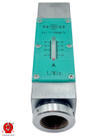 Medidor de Flujo de Aceite Hidráulico GFW-10M en Línea, 2-10 L/min, Rosca G3/8, 100 Bar, Tipo Pistón con Resorte, Industrial, OEM, Latón Cromado
