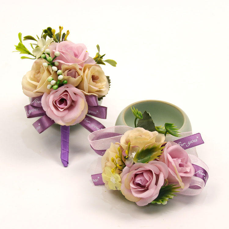 Maison bal Rose Corsages boutonnière ensemble poignet fleur fleurs