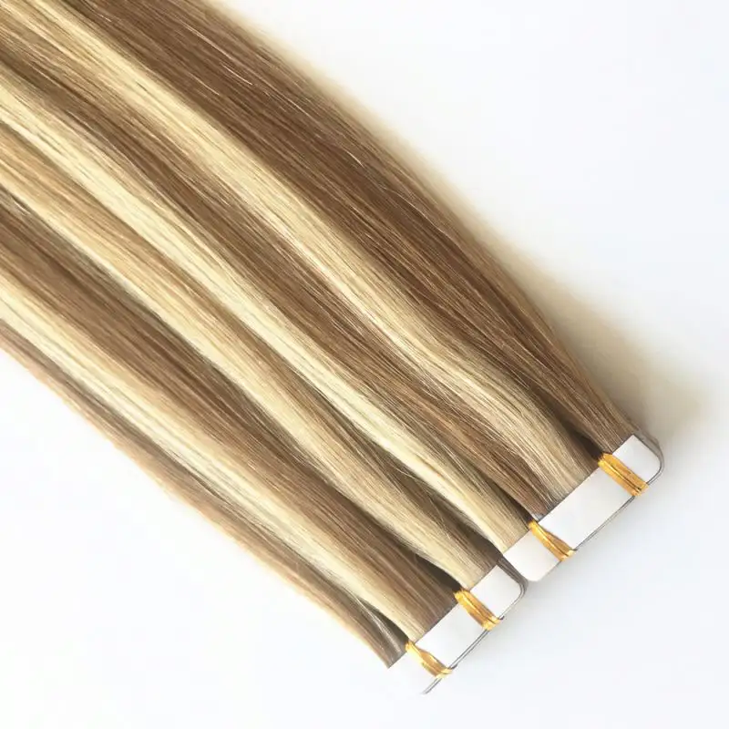 Bande de cheveux d'usine dans les extensions européennes de cheveux humains 18 pouces bande blonde