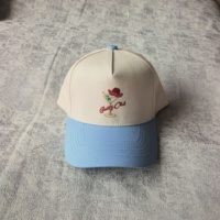 Casquette de baseball unisexe personnalisée avec logo, 5 panneaux, couronne haute, bicolore, en sergé de coton, visière incurvée, boucle métallique brodée, vente en gros