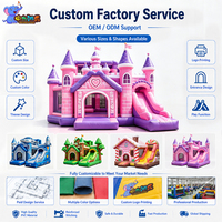Château gonflable rose Princesse avec toboggan, château gonflable pour enfants, château gonflable commercial pour location de fête