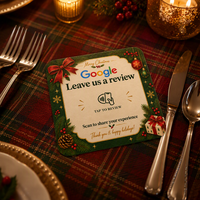 Carte NFC de Noël Père Noël personnalisée en PVC RFID NTAG213 pour avis Google, idéale pour restaurants, cafés et événements festifs