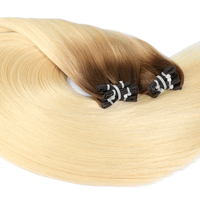 Extensions de cheveux humains 100% vierges Genius Weft, double épaisseur