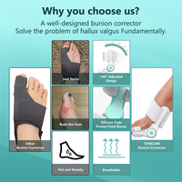 Usine Vente Bunion Correcteur Réglable Valgus Bunion Correcteur Gros Orteil Pour Nuit Pouce Protecteur