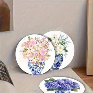 Blue White Wooden Art <b>Table</b> <b>Mats</b> Eco-Friendly Customized Color Durable for Kitchen Living Room Patio Decor Perfect Mother's Day - Product Image 4