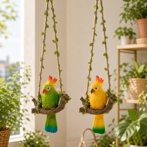 Ornement suspendu réaliste et coloré en forme d'oiseau, style tropical, décoration murale pour la maison, le balcon et le jardin - Product Image 3