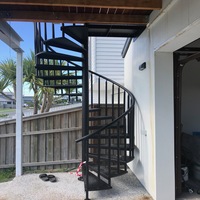 Ace – escalier en spirale en acier galvanisé, élégant, utilisation dans les greniers extérieurs, escalier en métal, escalier en spirale en fer forgé